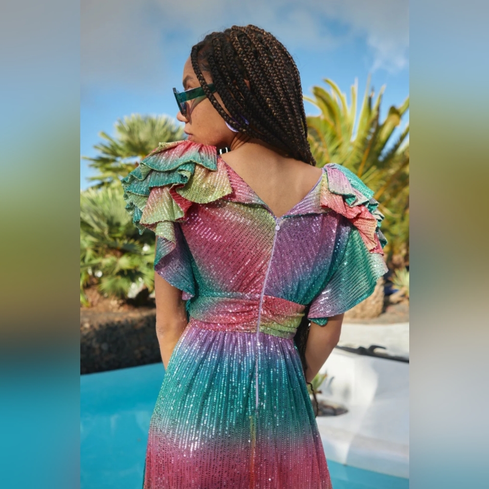 CeliaB Multicolor Ruffled Dress - Picture 4 of 10